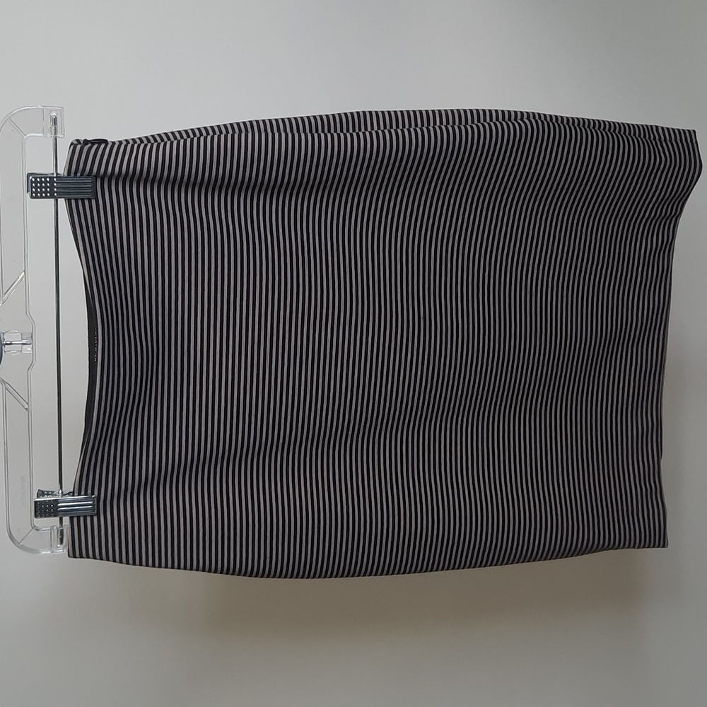 Ann Taylor Tan & Black Striped Pencil Skirt, Size 4P